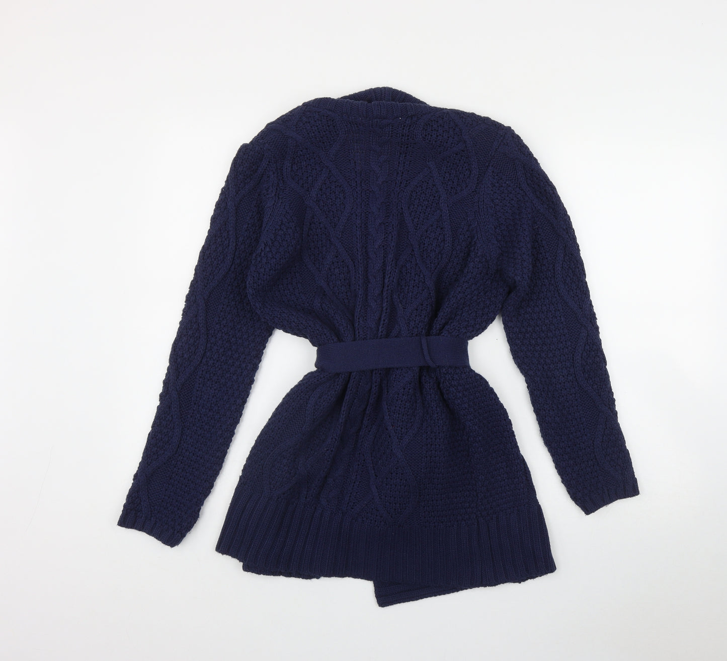 New Look Womens Blue Boat Neck  Acrylic Cardigan Jumper Size 12