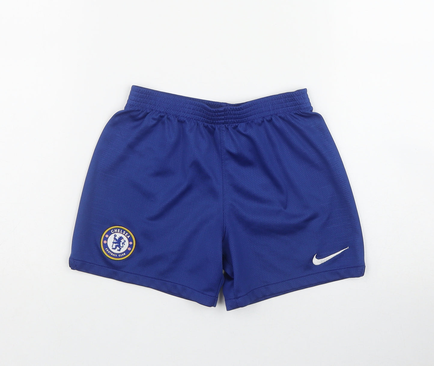 Nike  Boys Blue  Polyester Sweat Shorts Size 5-6 Years  Regular  - Chelsea FC