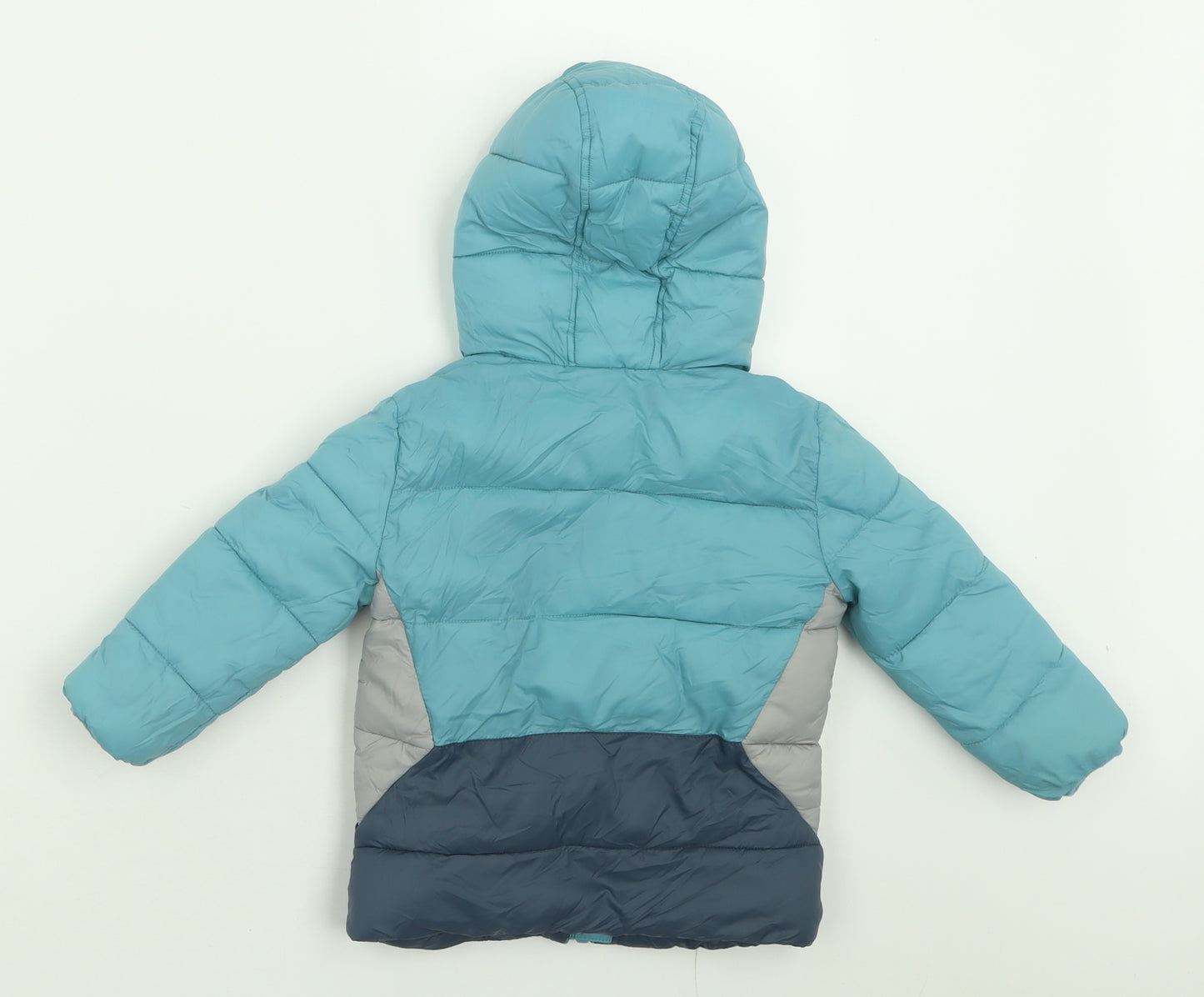 Dunnes Stores Boys Blue   Basic Coat Coat Size 18-24 Months   Zip