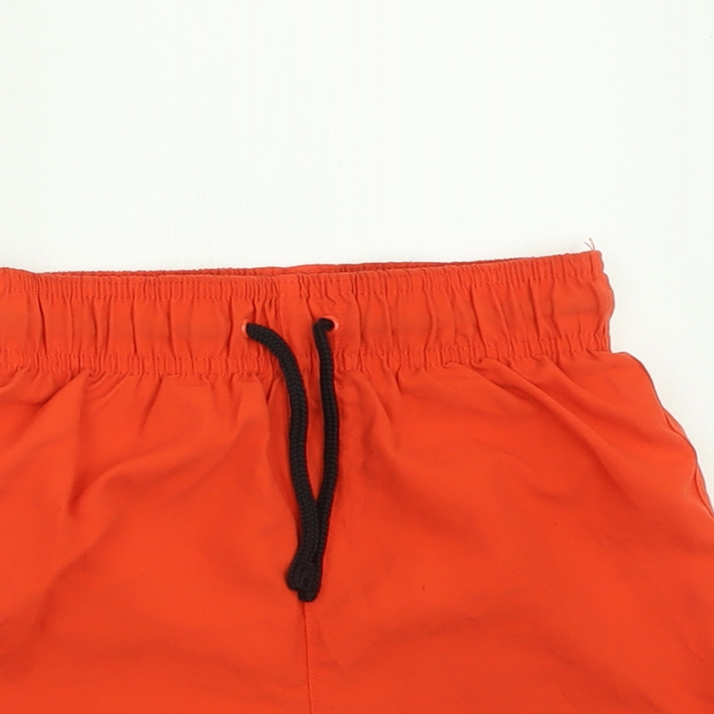 George Boys Orange  Polyester Bermuda Shorts Size 7-8 Years  Regular Tie