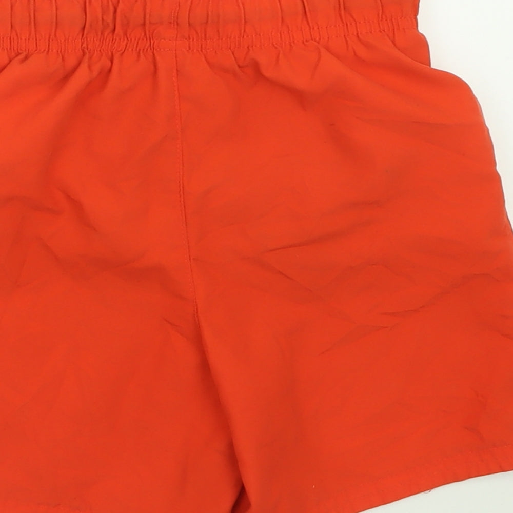 George Boys Orange  Polyester Bermuda Shorts Size 7-8 Years  Regular Tie