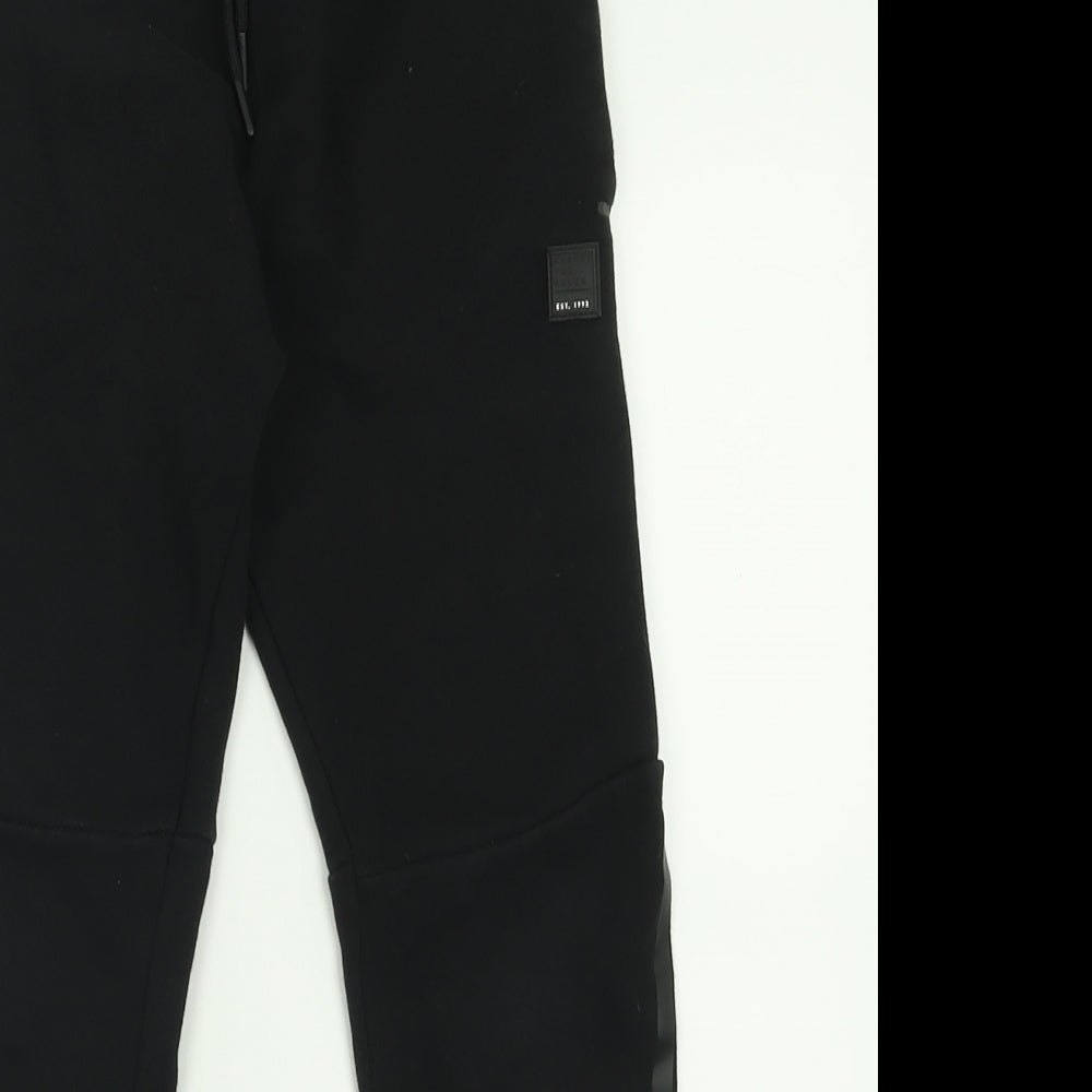 George Boys Black  Cotton Jogger Trousers Size 9-10 Years  Regular Tie