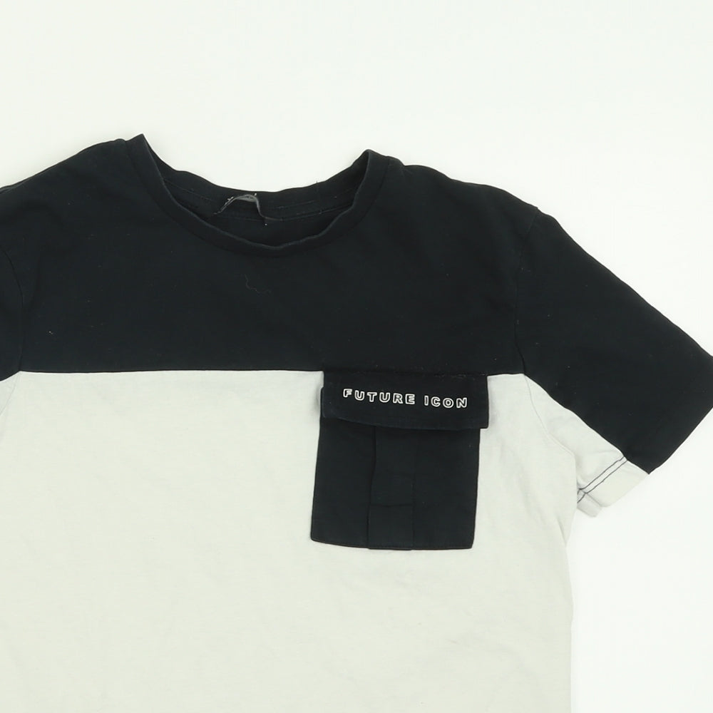 George Boys White  Cotton Basic T-Shirt Size 10-11 Years Crew Neck Pullover