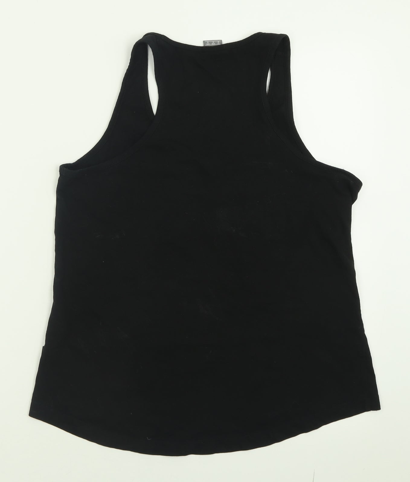 PUMA Womens Black  Cotton Basic Tank Size M Scoop Neck Pullover