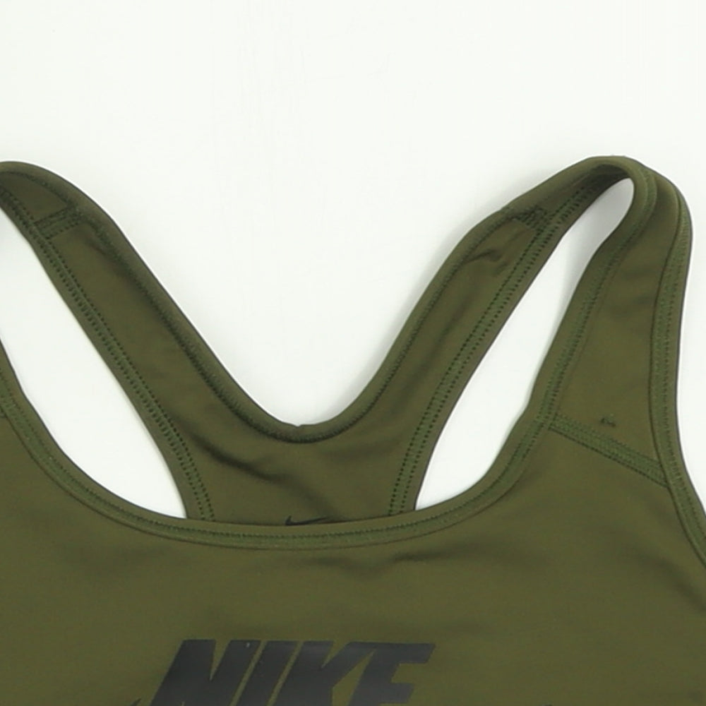 Nike Womens Green  Polyester Cropped Tank Size M Scoop Neck Pullover