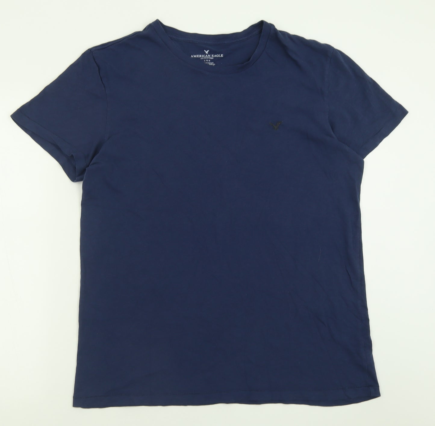 American Eagle Mens Blue  Cotton  T-Shirt Size L Crew Neck