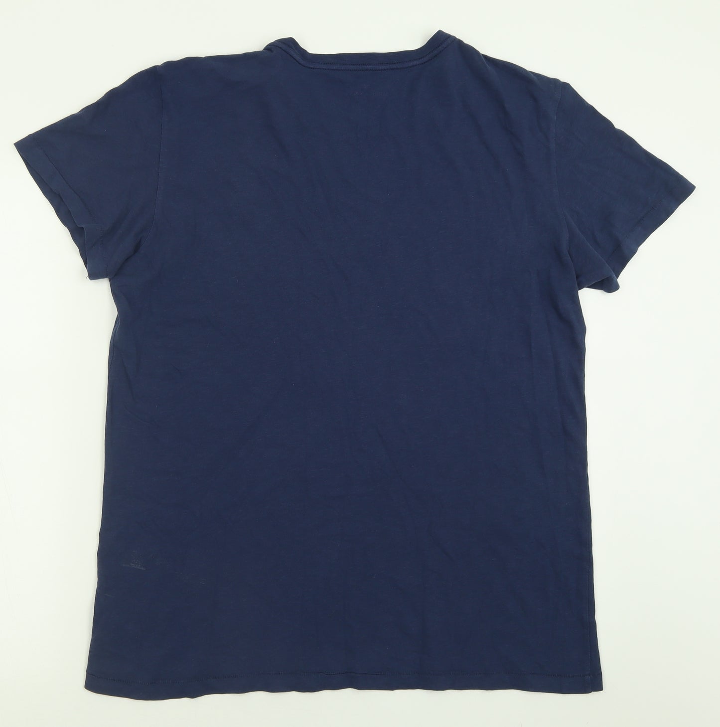 American Eagle Mens Blue  Cotton  T-Shirt Size L Crew Neck