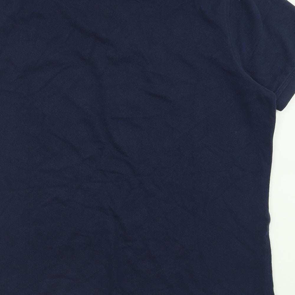 Tommy Hilfiger Mens Blue  Cotton  Polo Size L Collared Button