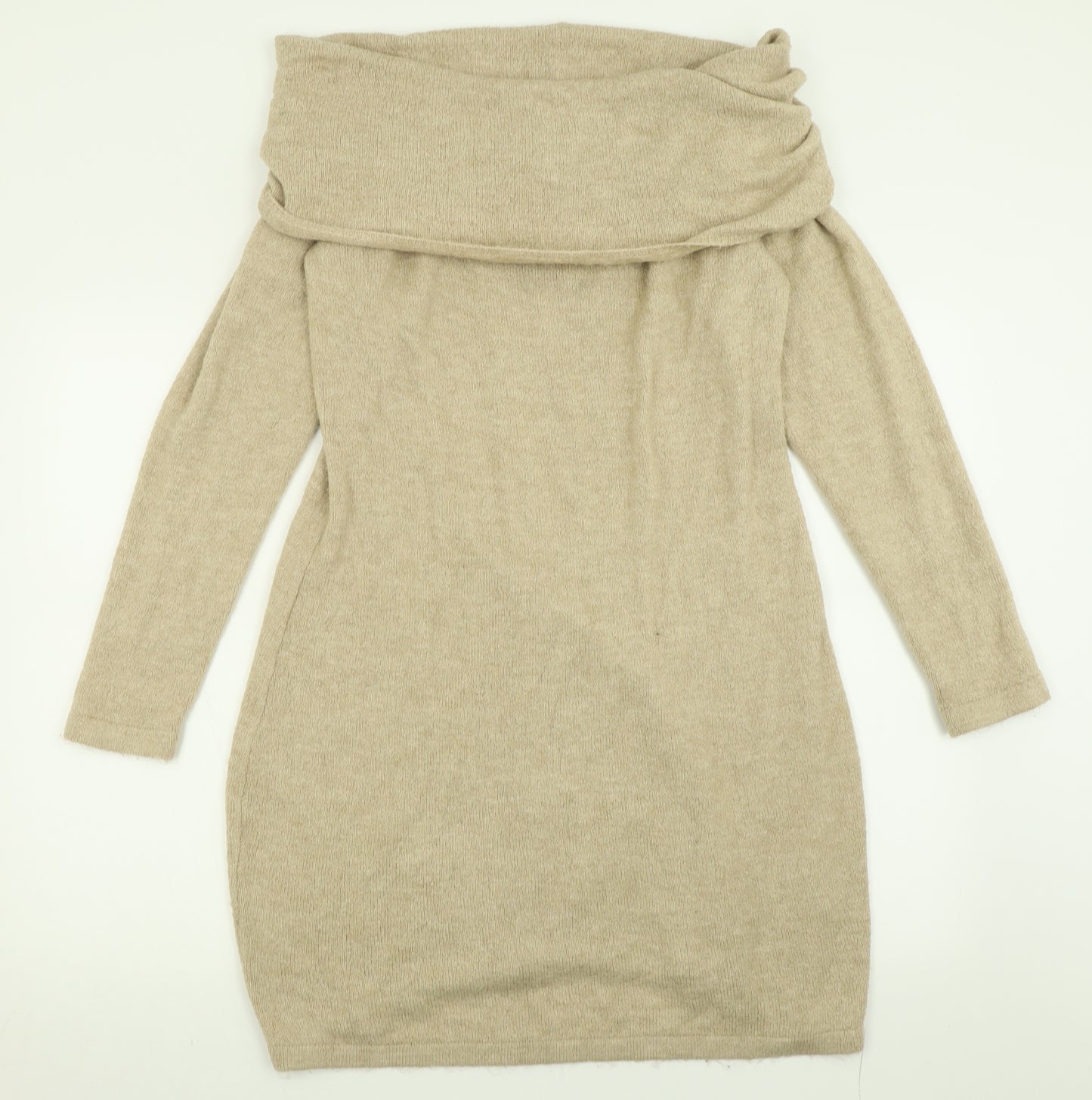 h78m Womens Brown  Acrylic Jumper Dress  Size XL  Roll Neck Pullover