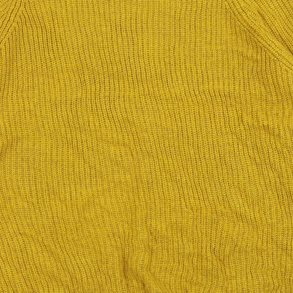 George Mens Yellow Crew Neck  Acrylic Pullover Jumper Size XL