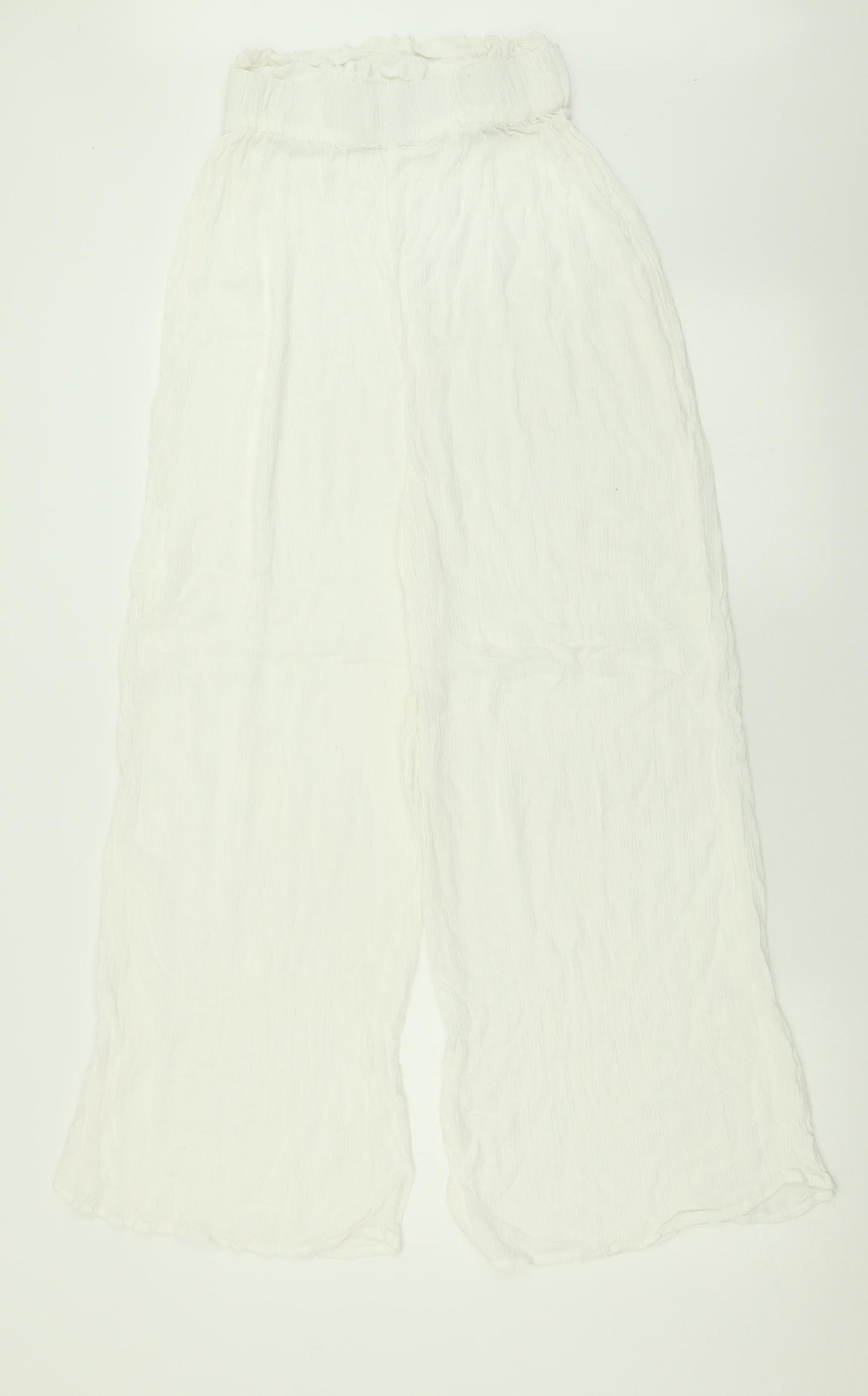 ASOS Womens White  Polyester Trousers  Size 8 L26 in Regular