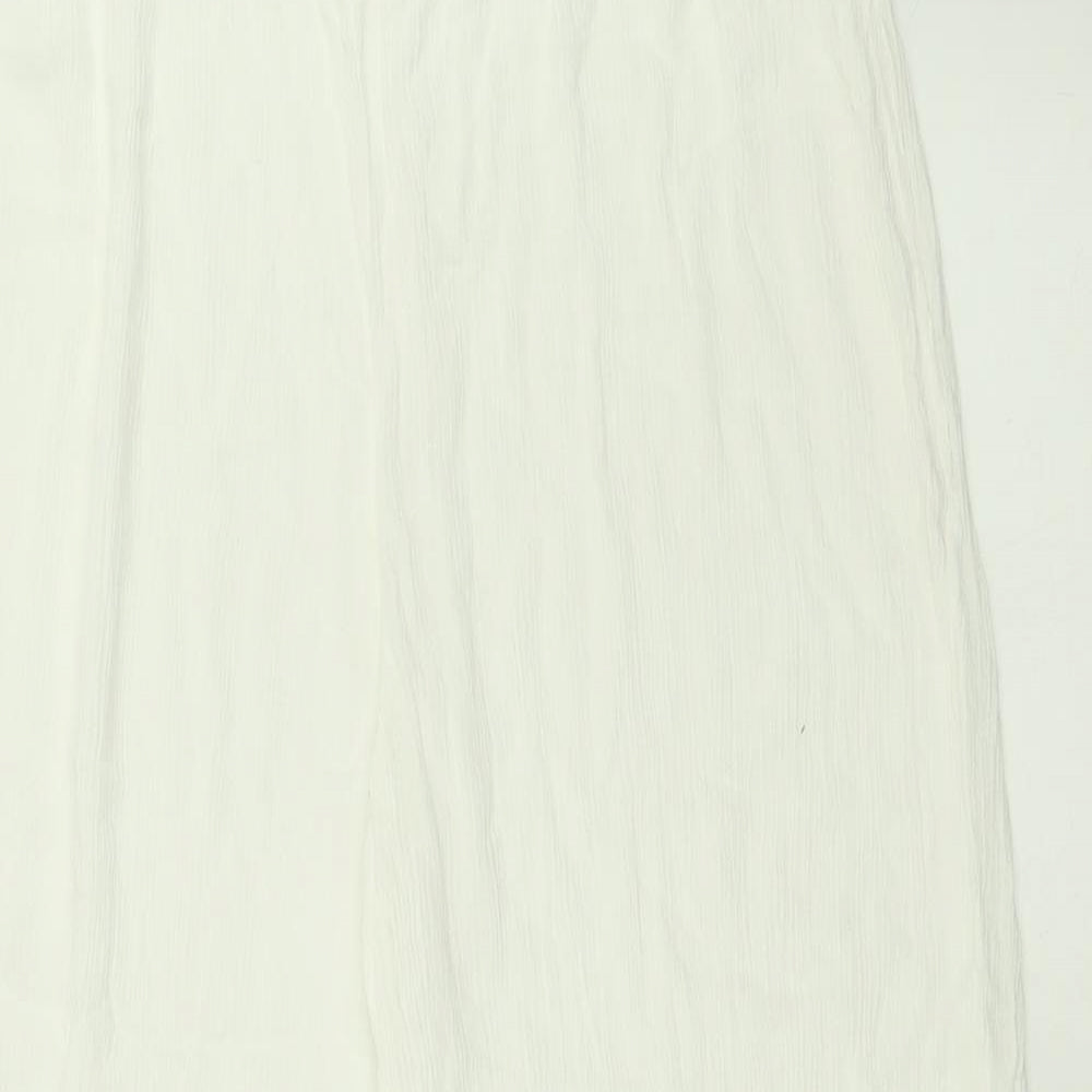 ASOS Womens White  Polyester Trousers  Size 8 L26 in Regular