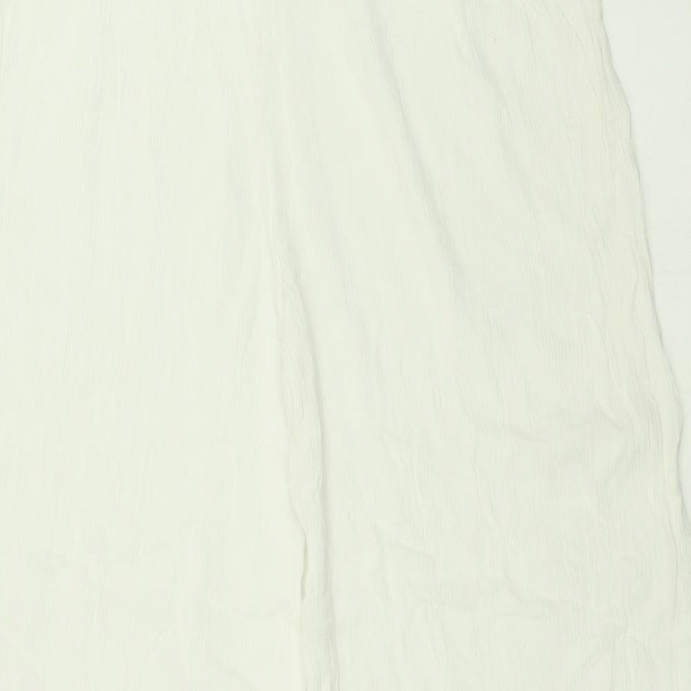 ASOS Womens White  Polyester Trousers  Size 8 L26 in Regular