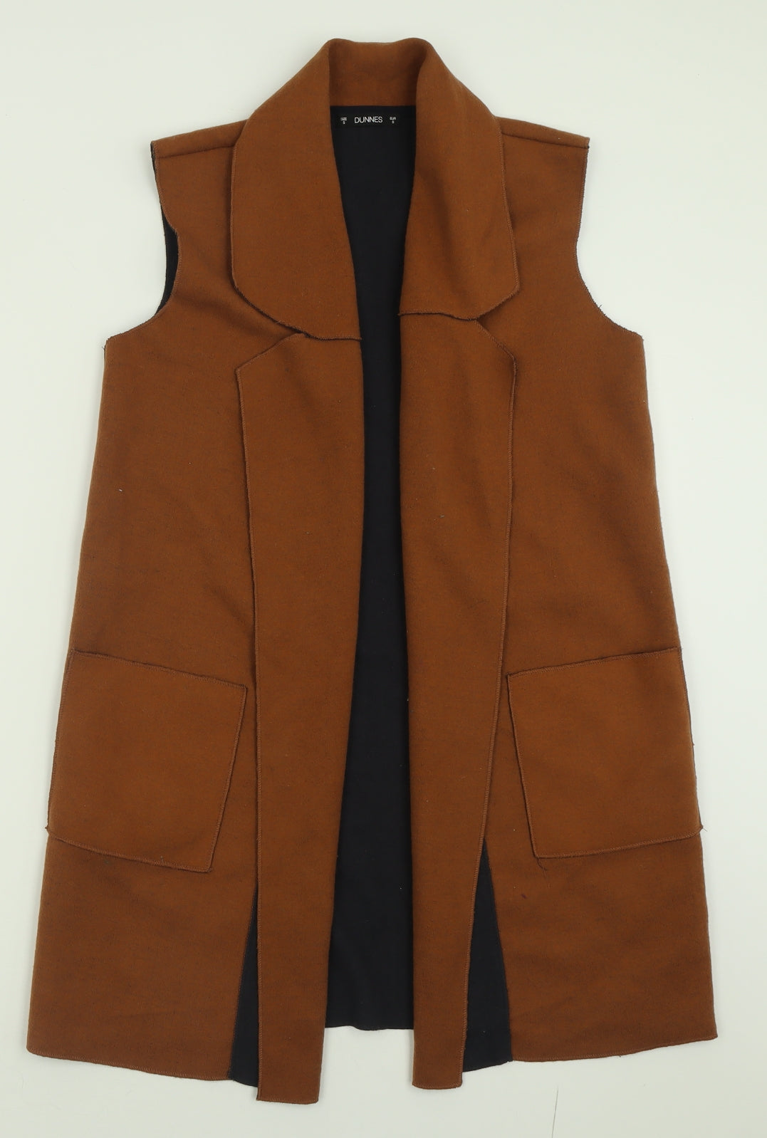 Dunnes Stores Womens Brown  Polyester Kimono Tank Size S V-Neck