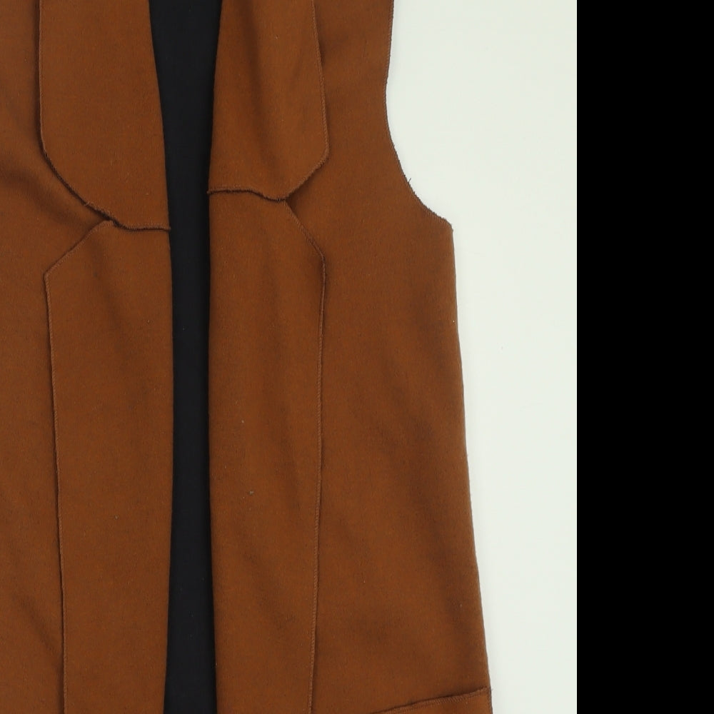 Dunnes Stores Womens Brown  Polyester Kimono Tank Size S V-Neck