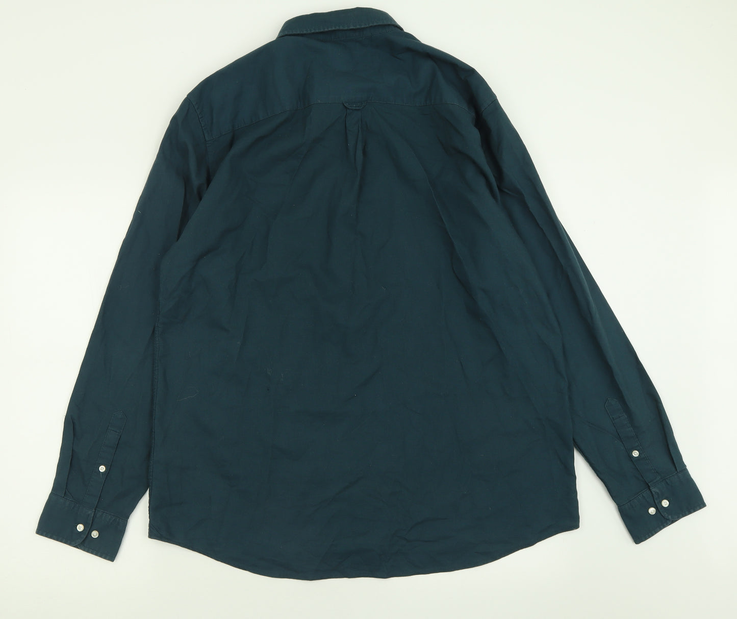 F&F Mens Green  Cotton  Button-Up Size XL Collared Button