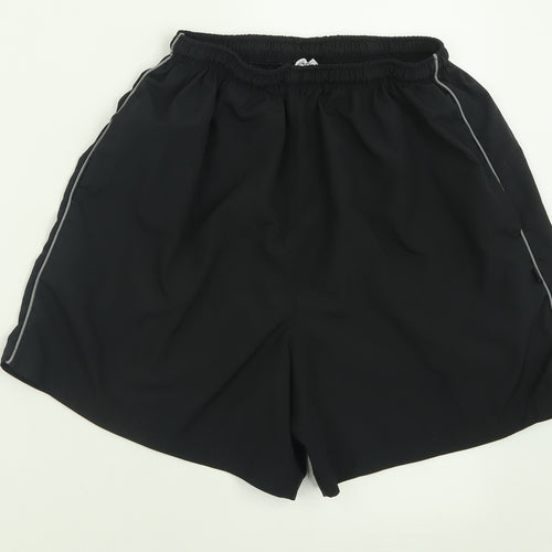 kea Mens Black  Polyamide Sweat Shorts Size L L6 in Regular Tie