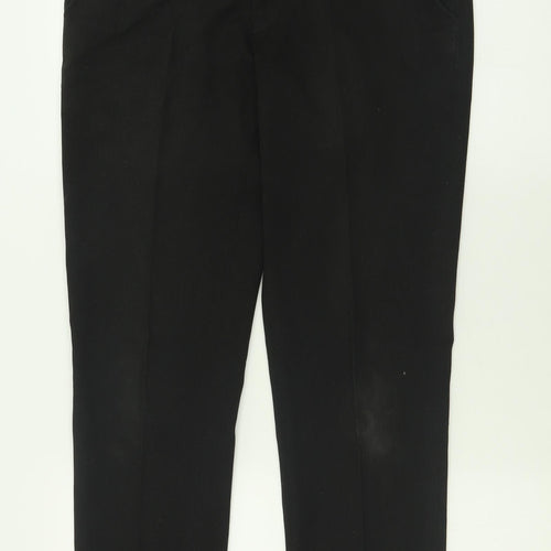 1880 Club Mens Black  Polyester Trousers  Size 32 L29 in Regular Button