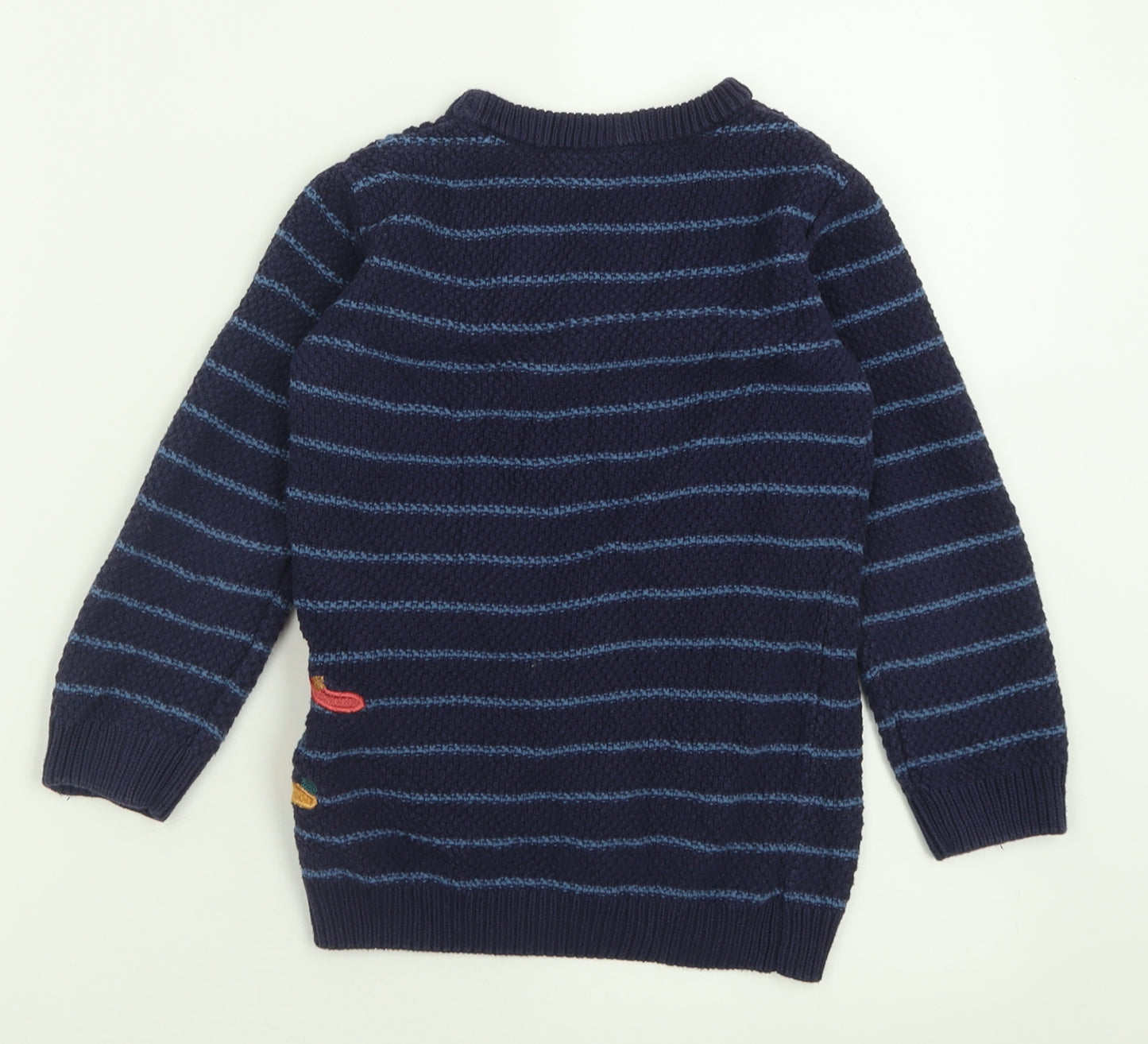 Nutmeg Boys Blue Crew Neck Striped Cotton Pullover Jumper Size 5-6 Years  Pullover - DInosaurs
