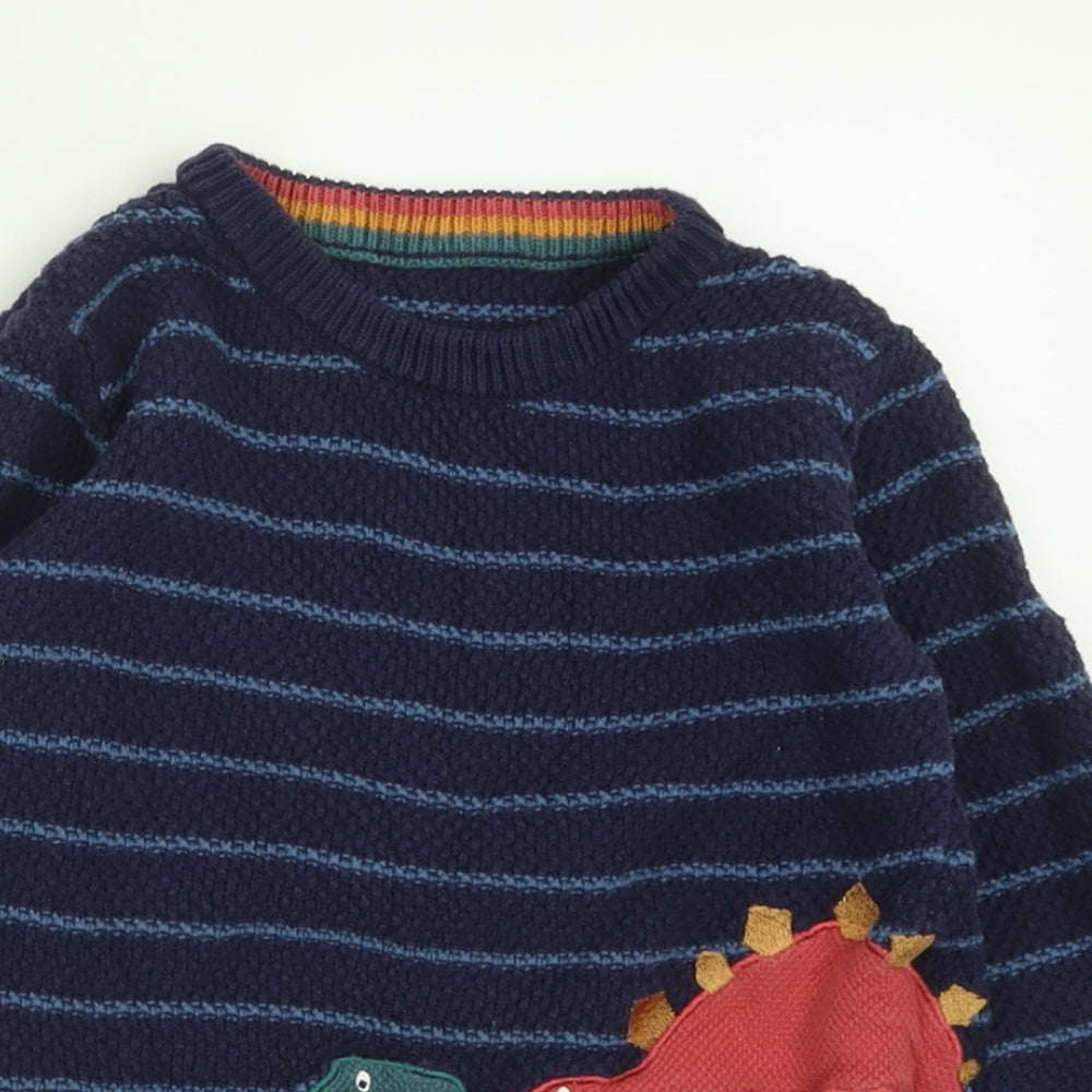 Nutmeg Boys Blue Crew Neck Striped Cotton Pullover Jumper Size 5-6 Years  Pullover - DInosaurs