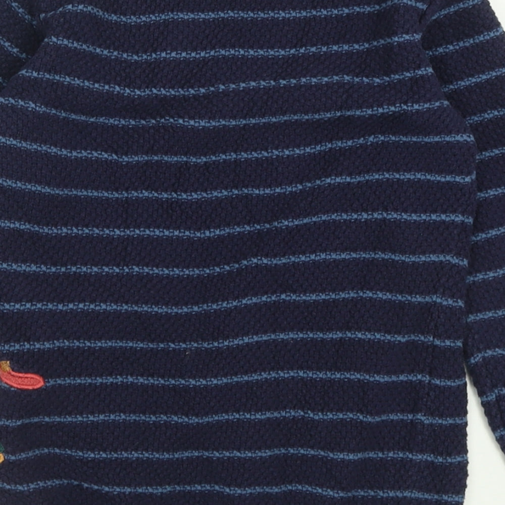 Nutmeg Boys Blue Crew Neck Striped Cotton Pullover Jumper Size 5-6 Years  Pullover - DInosaurs