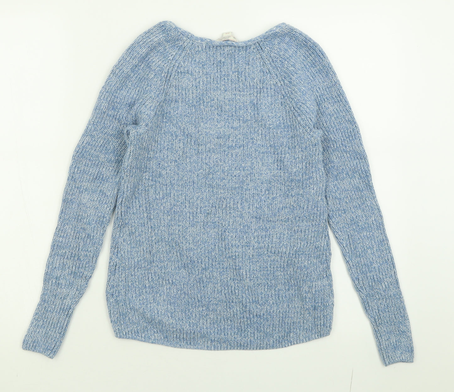 Gap Womens Blue V-Neck  Cotton Pullover Jumper Size XS