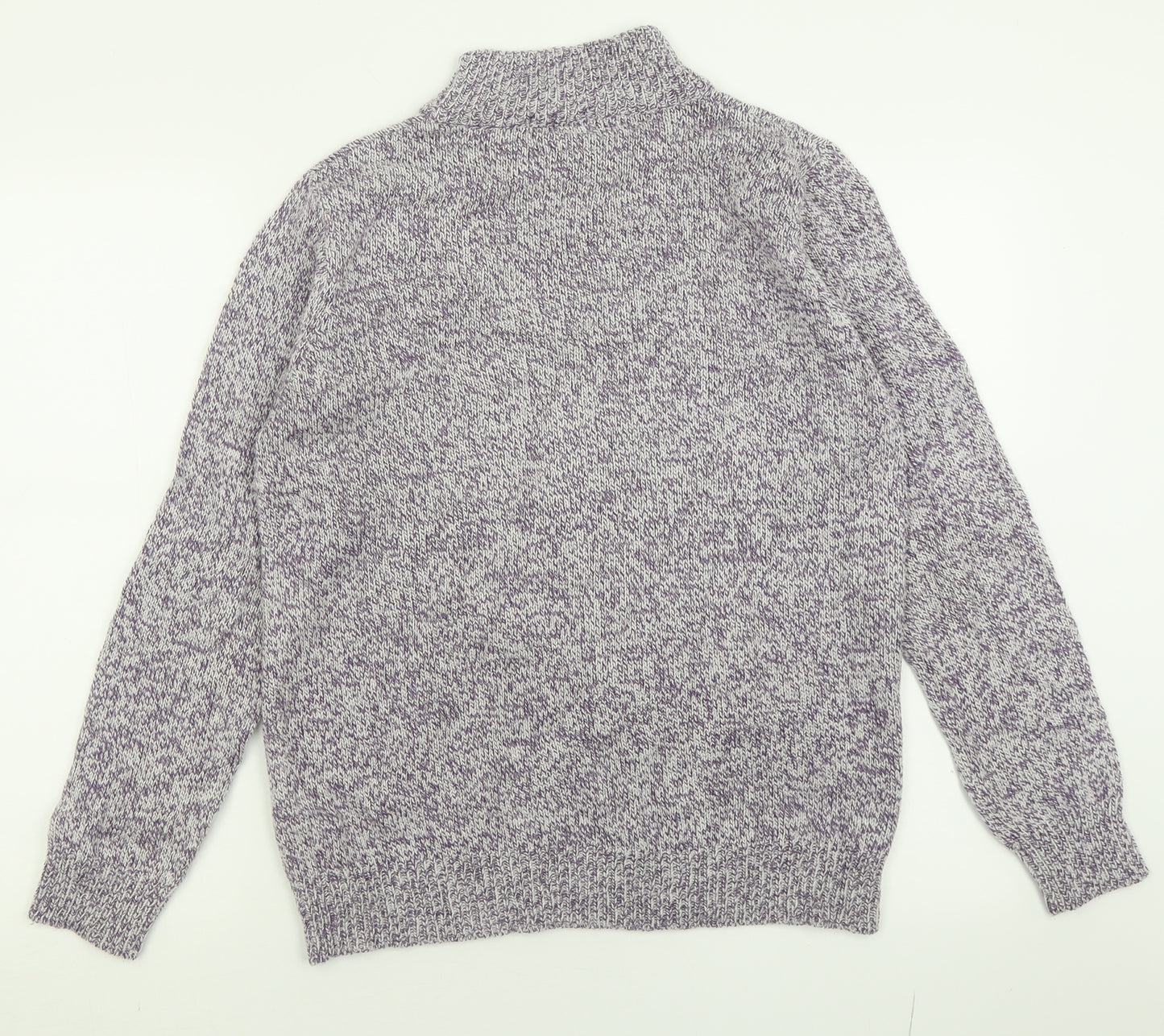 Damart Womens Purple High Neck  Acrylic Pullover Jumper Size 14