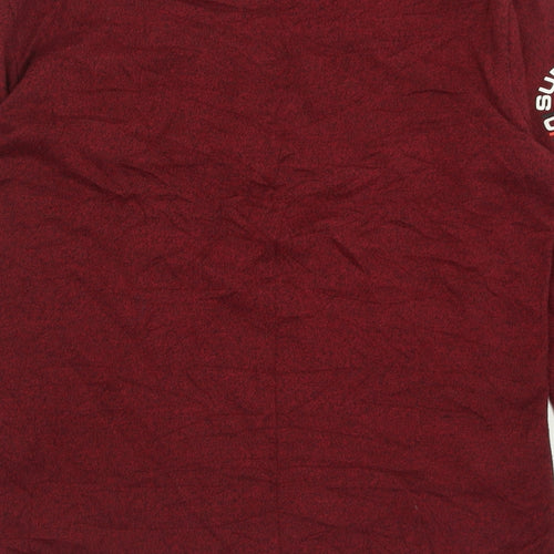 Superdry Mens Red  Cotton  T-Shirt Size S Crew Neck