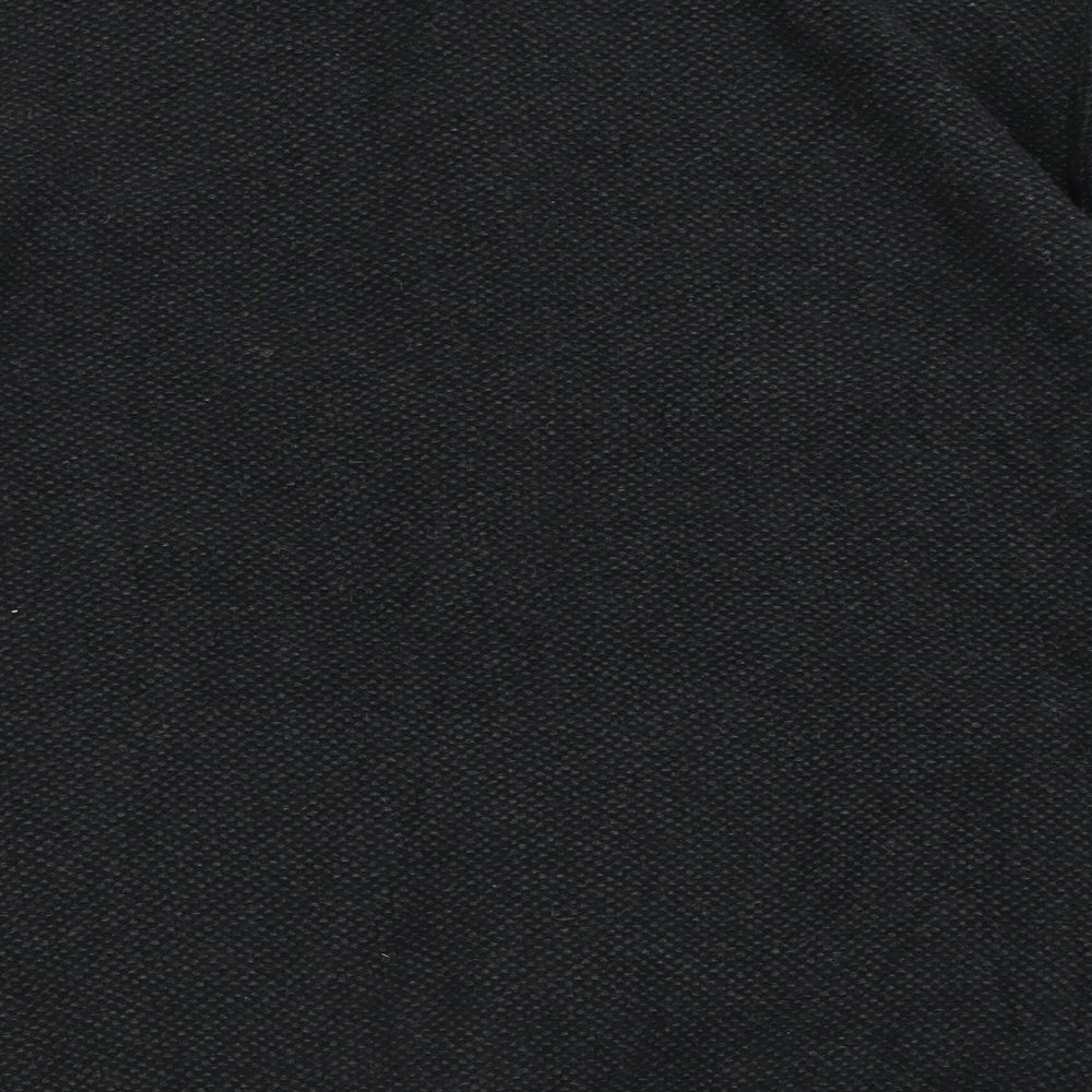 MANTARAY PRODUCTS Mens Black High Neck  Cotton Full Zip Jumper Size XL   - 5XL