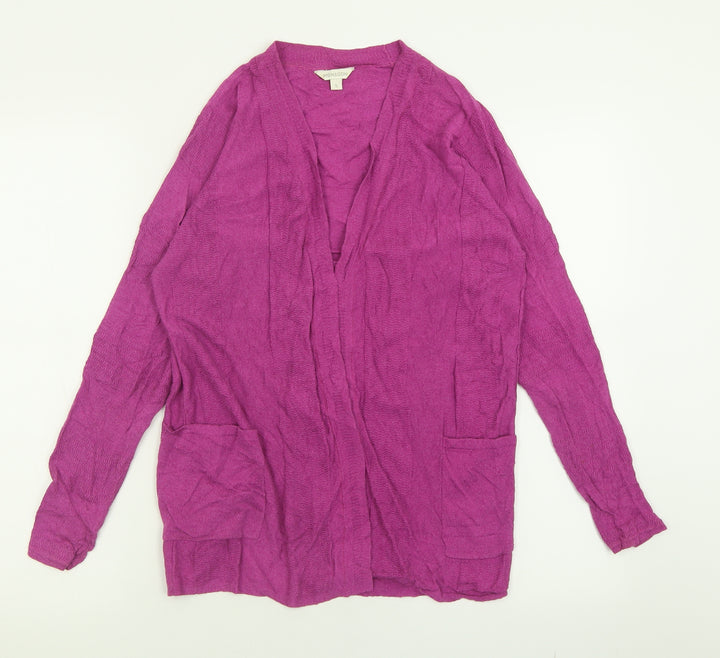 Monsoon Womens Purple V-Neck Viscose Cardigan Jumper Size S