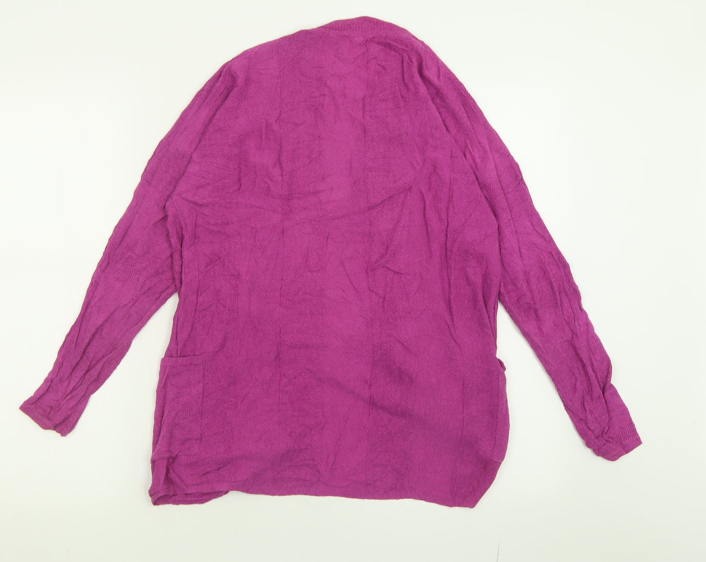 Monsoon Womens Purple V-Neck  Viscose Cardigan Jumper Size S