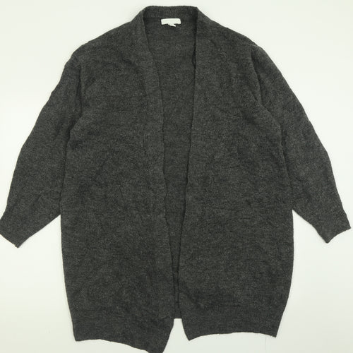 h7m Womens Grey V-Neck  Acrylic Cardigan Jumper Size S