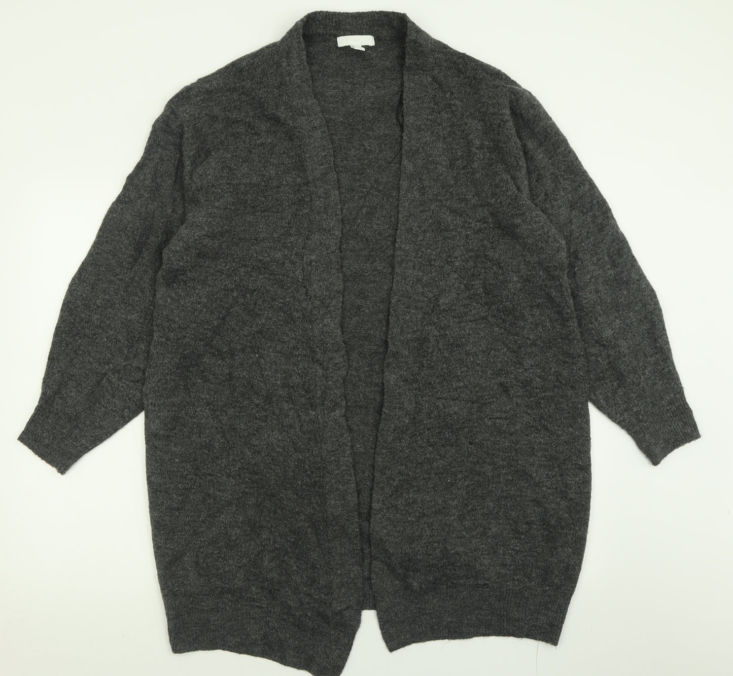 h7m Womens Grey V-Neck  Acrylic Cardigan Jumper Size S