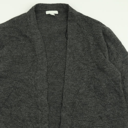 h7m Womens Grey V-Neck  Acrylic Cardigan Jumper Size S