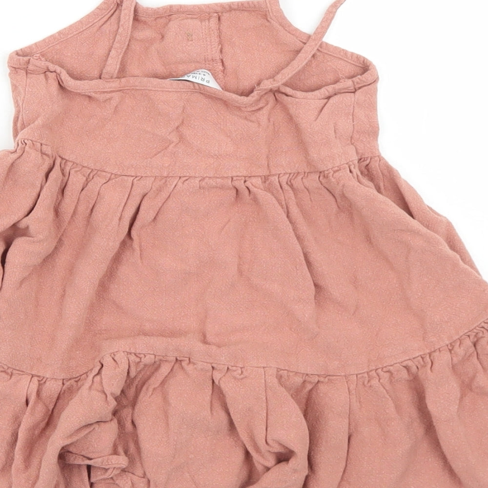 Primark Girls Pink  Viscose Shift  Size 4-5 Years  Round Neck  - Smock Dress