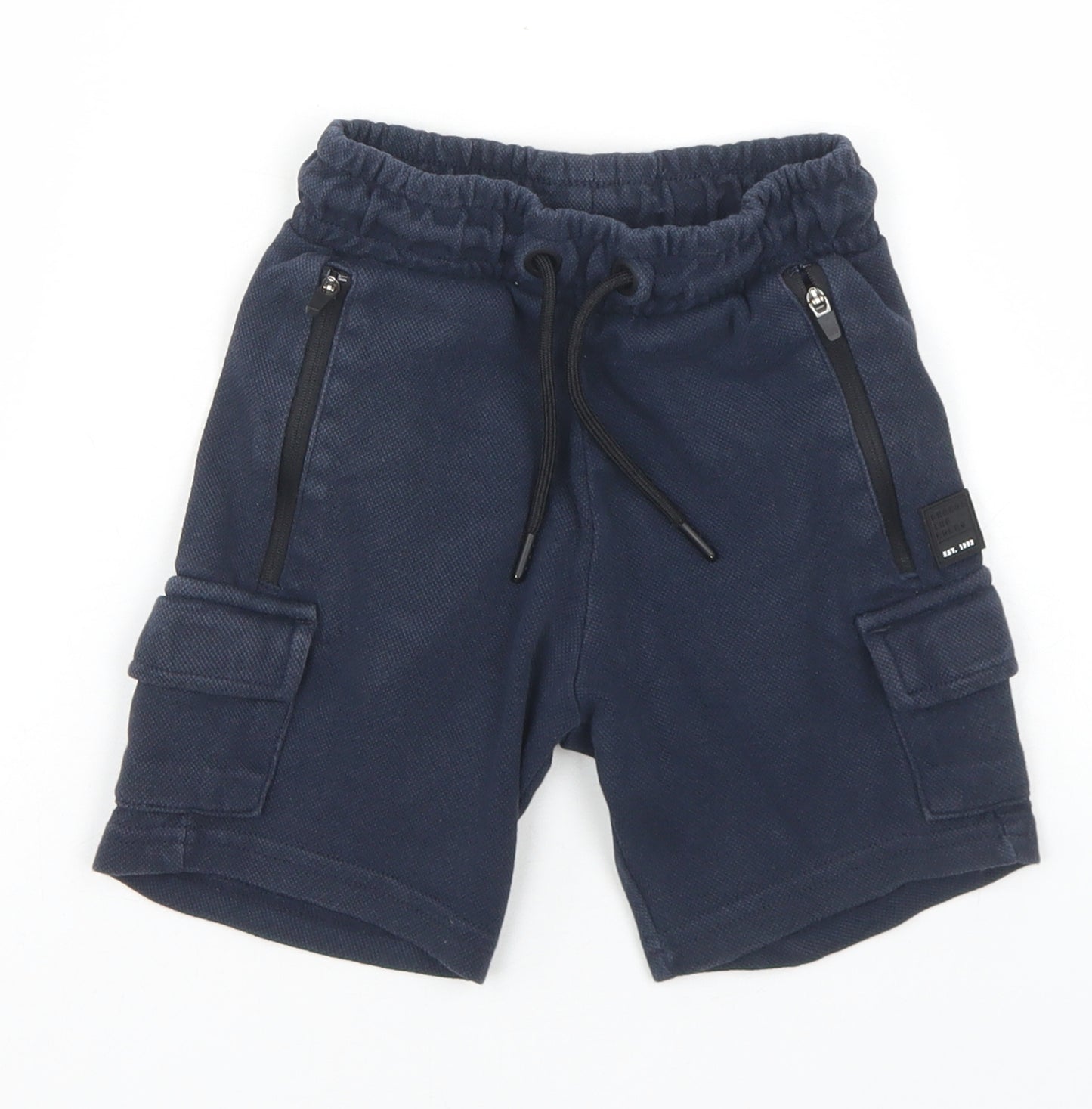 Goerge Boys Blue  Cotton Sweat Shorts Size 4-5 Years  Regular Drawstring