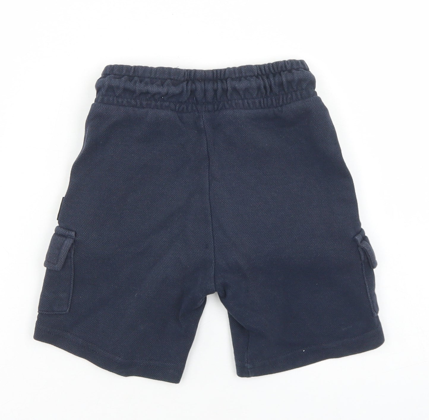 Goerge Boys Blue  Cotton Sweat Shorts Size 4-5 Years  Regular Drawstring