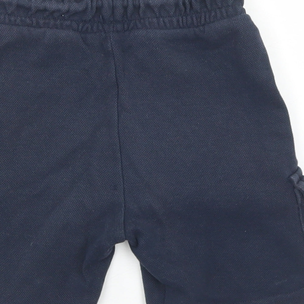 Goerge Boys Blue  Cotton Sweat Shorts Size 4-5 Years  Regular Drawstring