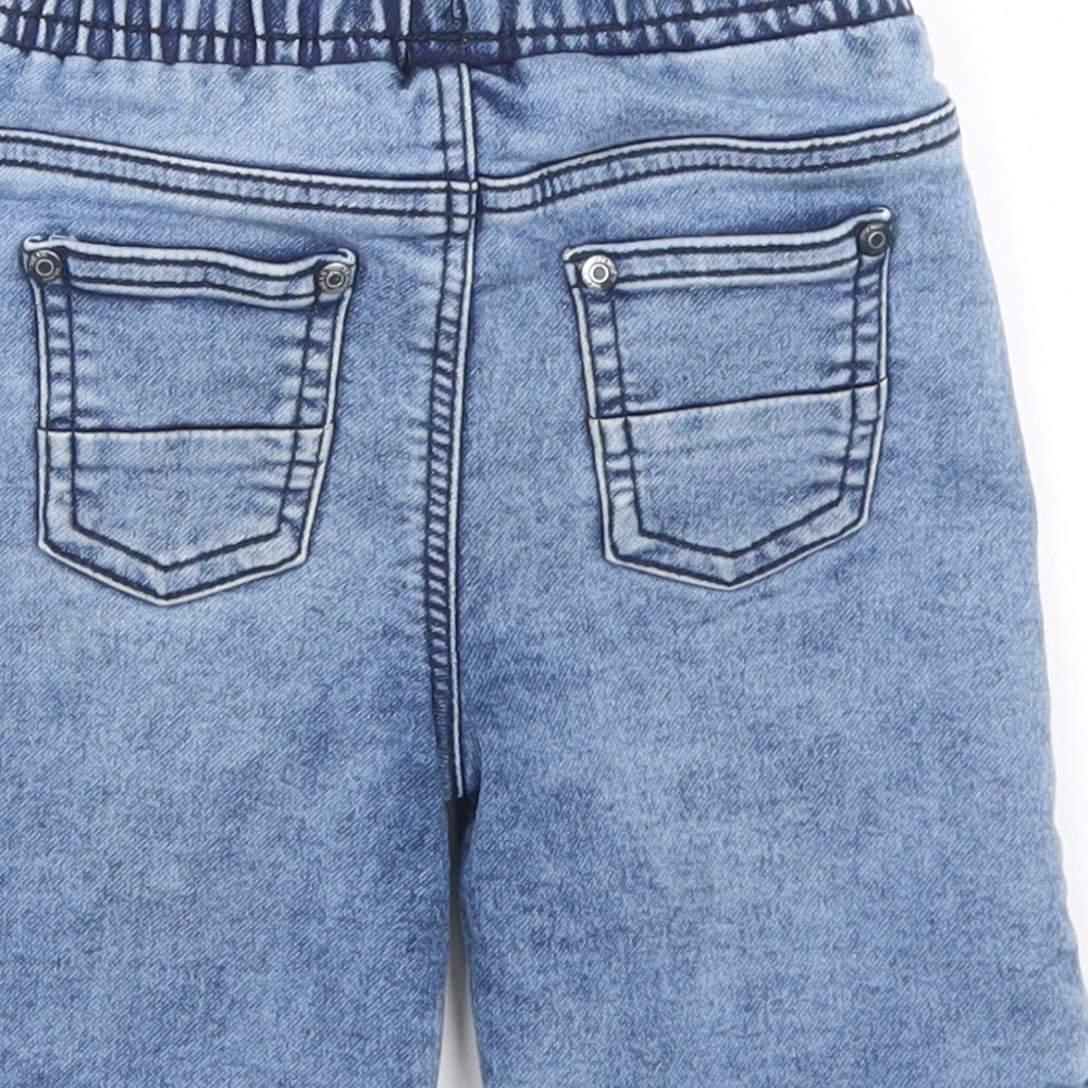 Pep & Co Boys Blue  Cotton Bermuda Shorts Size 5-6 Years  Regular Drawstring