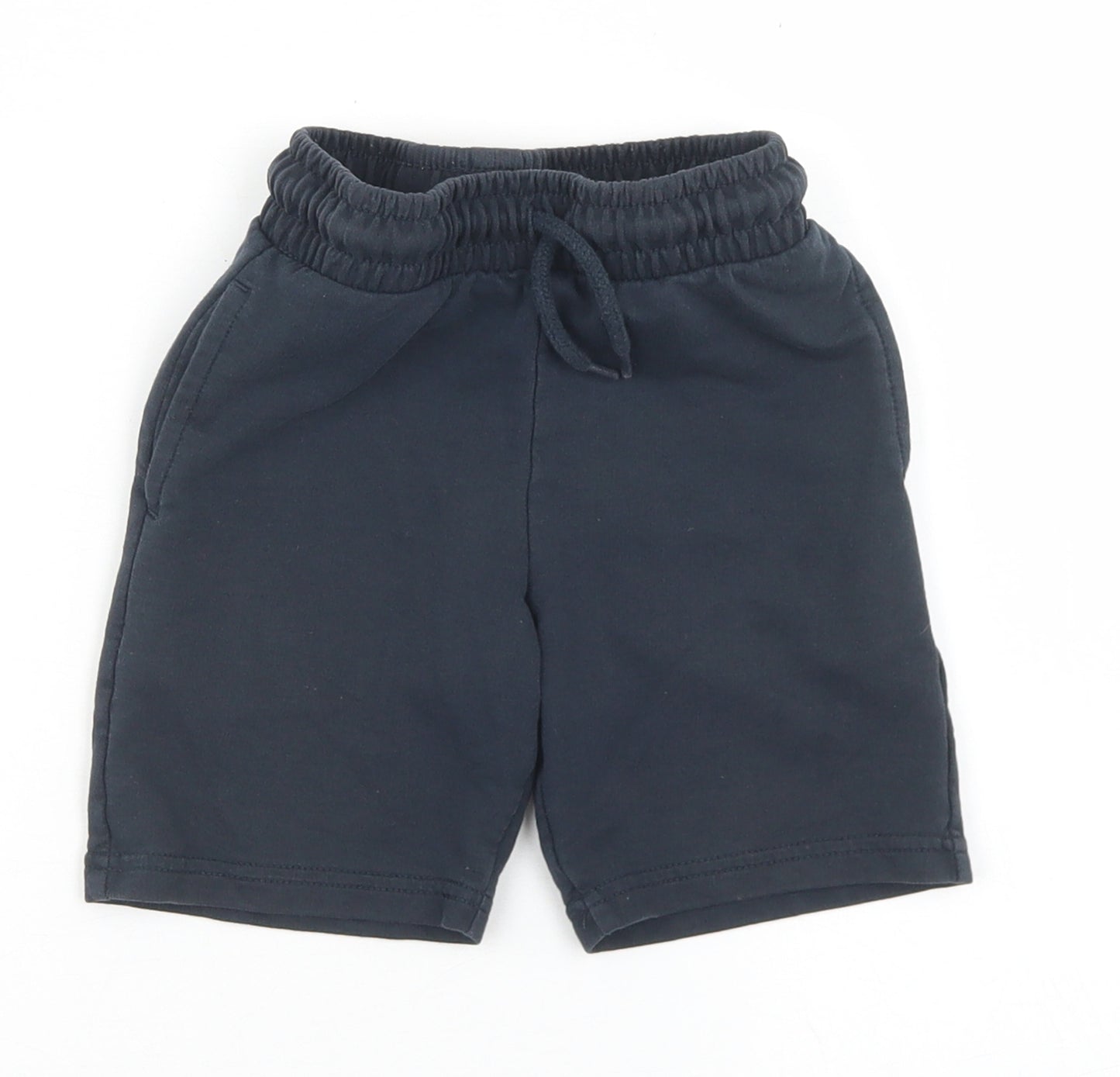 Dunnes Sotres Boys Blue  Cotton Sweat Shorts Size 4-5 Years  Regular Drawstring