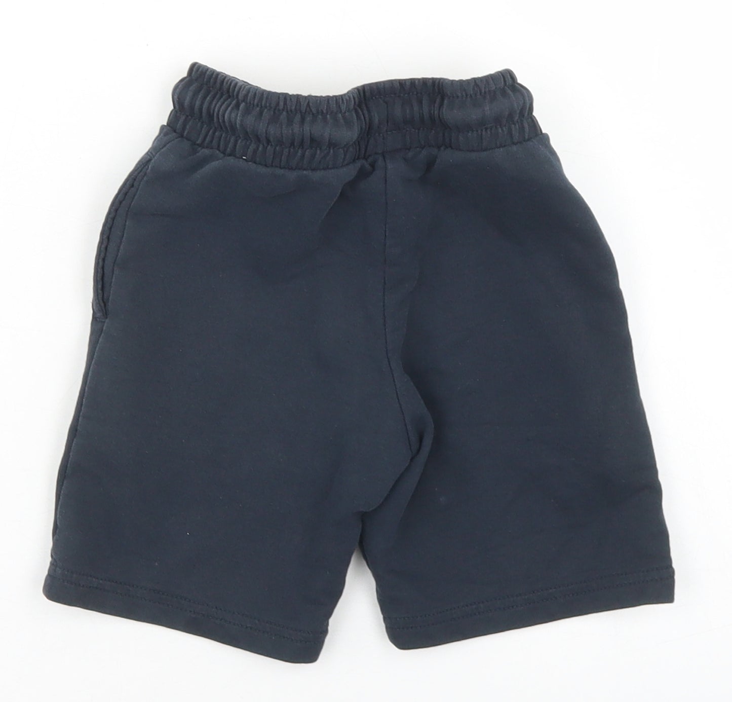 Dunnes Sotres Boys Blue  Cotton Sweat Shorts Size 4-5 Years  Regular Drawstring