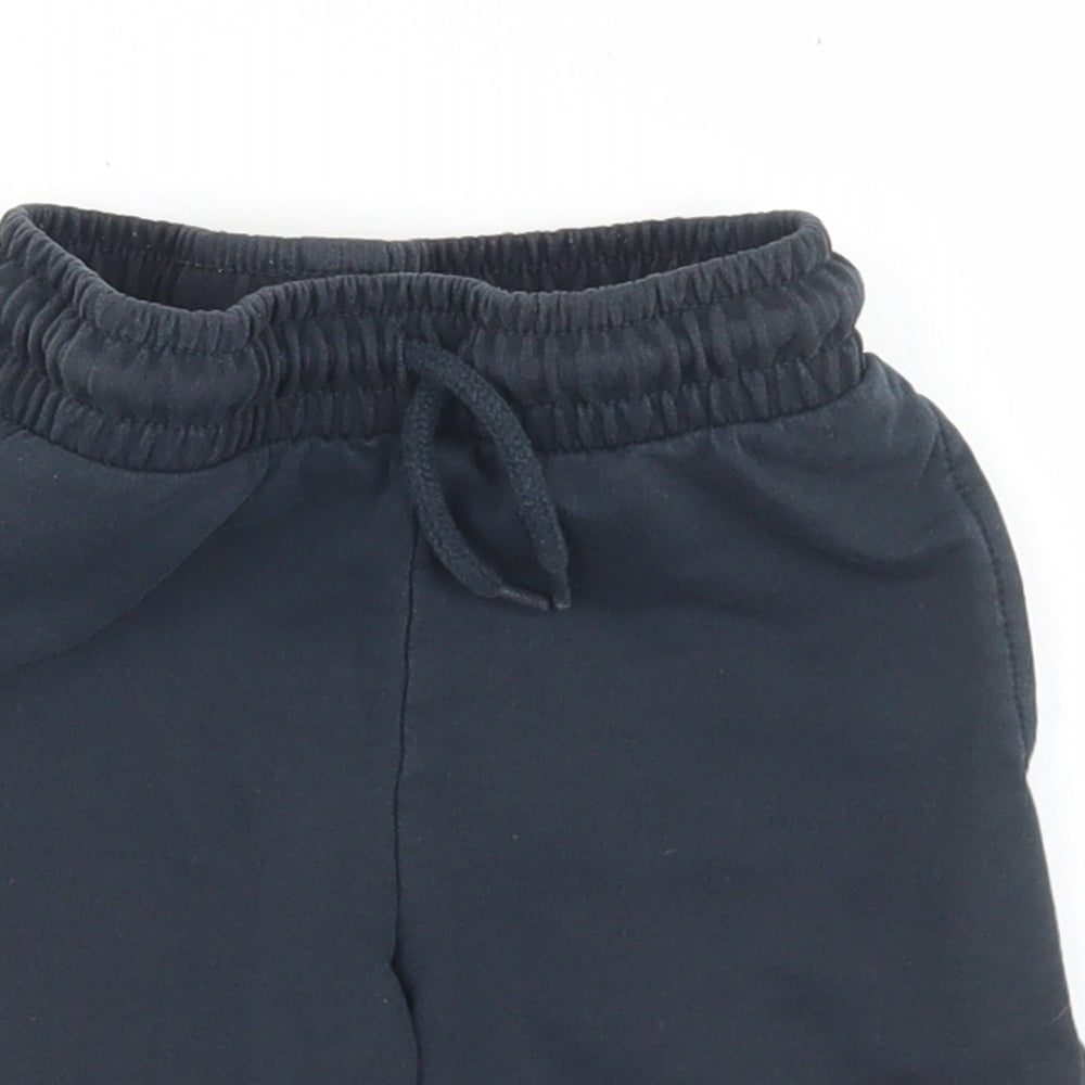 Dunnes Sotres Boys Blue  Cotton Sweat Shorts Size 4-5 Years  Regular Drawstring