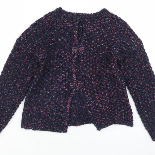 Dunnes Stores Girls Blue Round Neck  Acrylic Pullover Jumper Size 8 Years