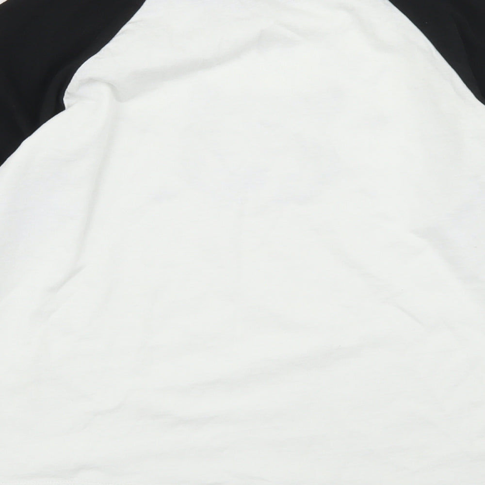 MNG Boys White Colourblock Polyester Basic T-Shirt Size 9 Years Crew Neck  - Los Angeles