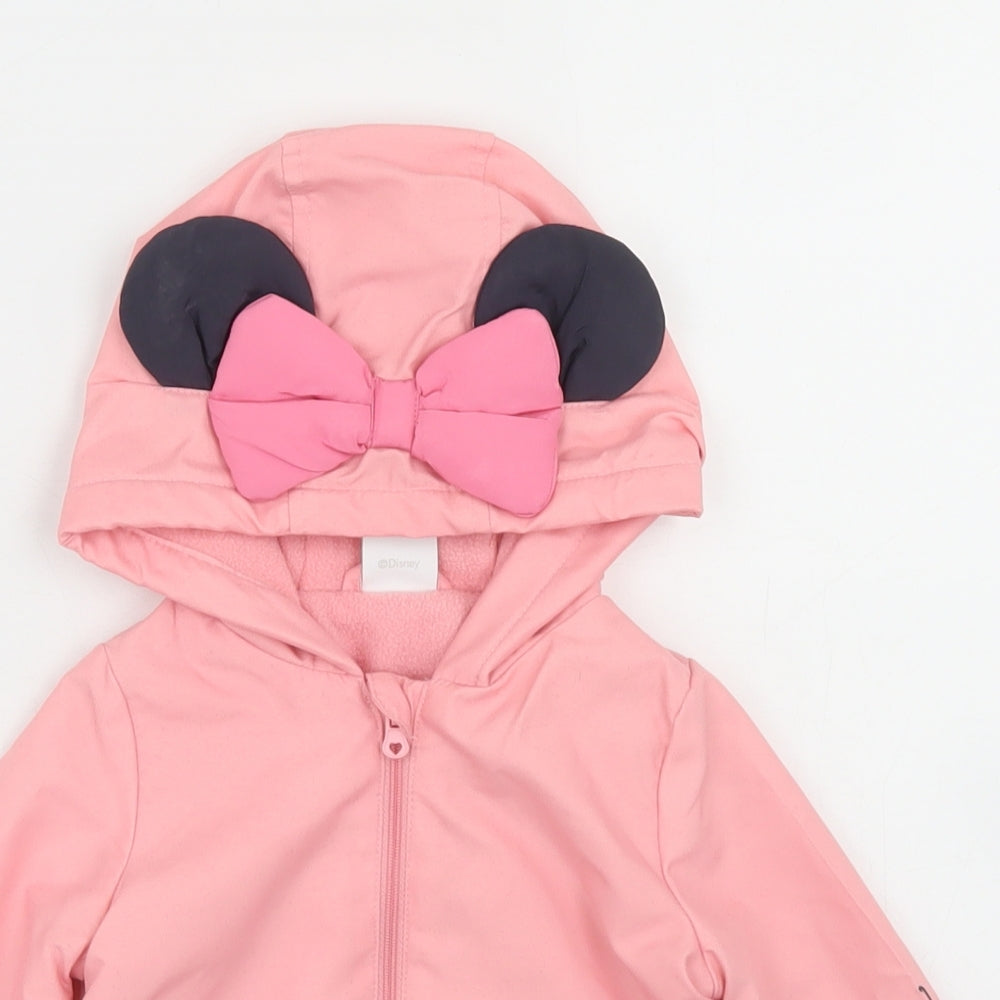 Disney Girls Pink   Jacket  Size 6-9 Months   Zip - Mickey & Friends