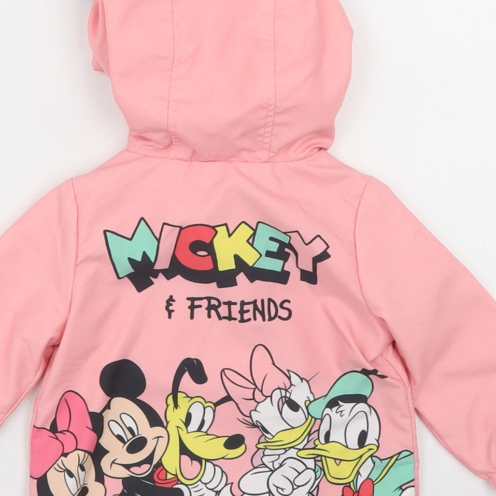 Disney Girls Pink   Jacket  Size 6-9 Months   Zip - Mickey & Friends