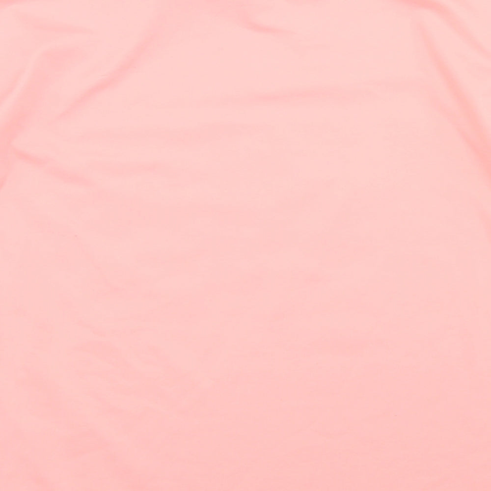 Dunnes Stores Girls Pink  Polyester Basic T-Shirt Size 7-8 Years Crew Neck  - Activewear Top