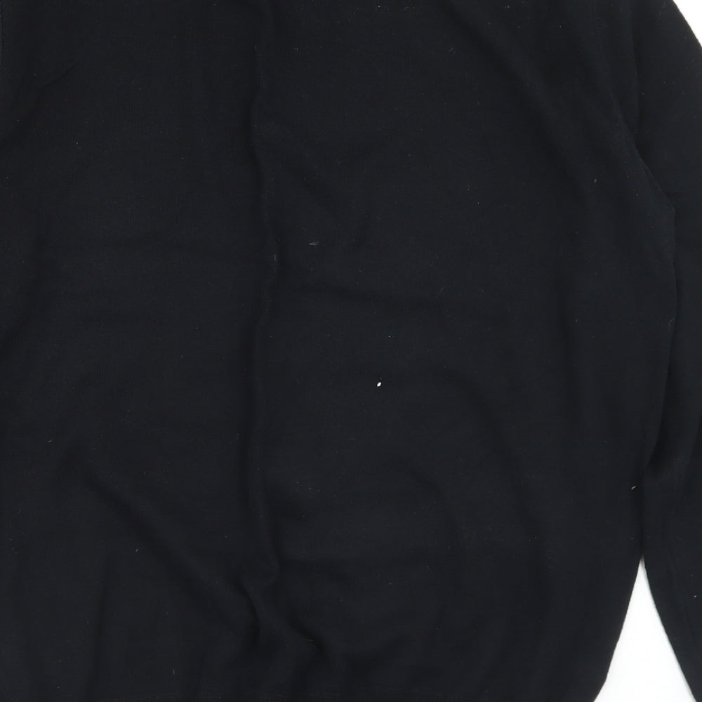 Superdry Mens Black Crew Neck  Cotton Pullover Jumper Size 2XL