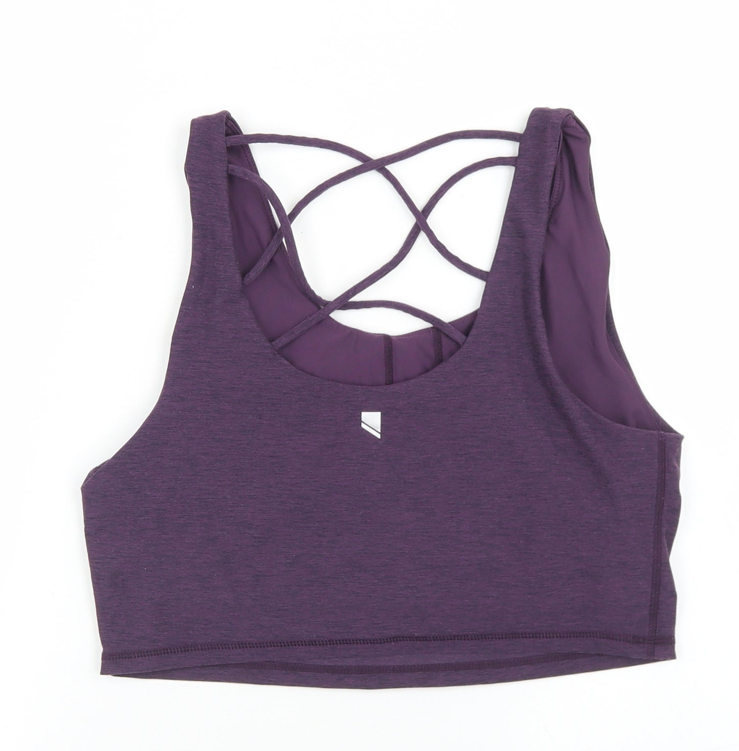 George Womens Purple  Polyester Cropped Tank Size L Round Neck