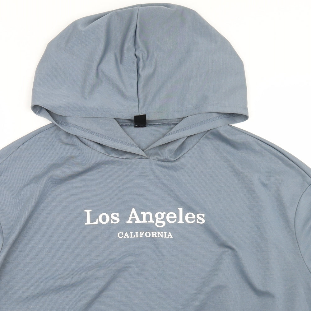 SheIn Womens Blue  Polyester Pullover Hoodie Size 2XL   - Los Angeles